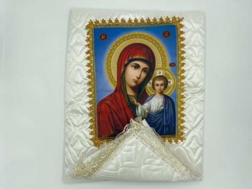 Т218 Комплект покрывало и наволочка стеган с иконой /атлас/