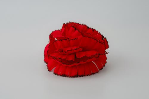 Г369.10 Голова гвоздики бархат Цв.Красно-чёрный 11см 30шт/600шт