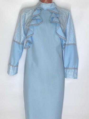 Т548 Мадам платье цв.голубой