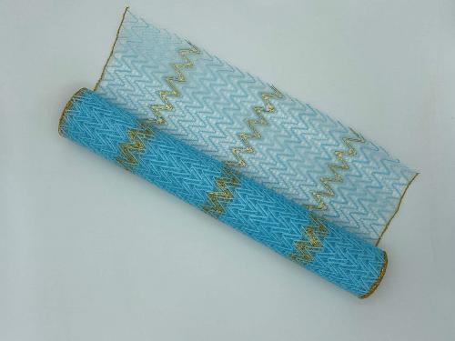 Р221 Сетка Зигзаг Голубая 52 cм*4,5 м